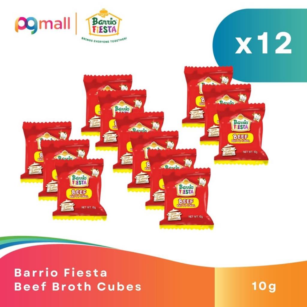 Barrio Fiesta Beef Broth Cubes 10g Pack of 12 FG001457 EXPIRY NOV