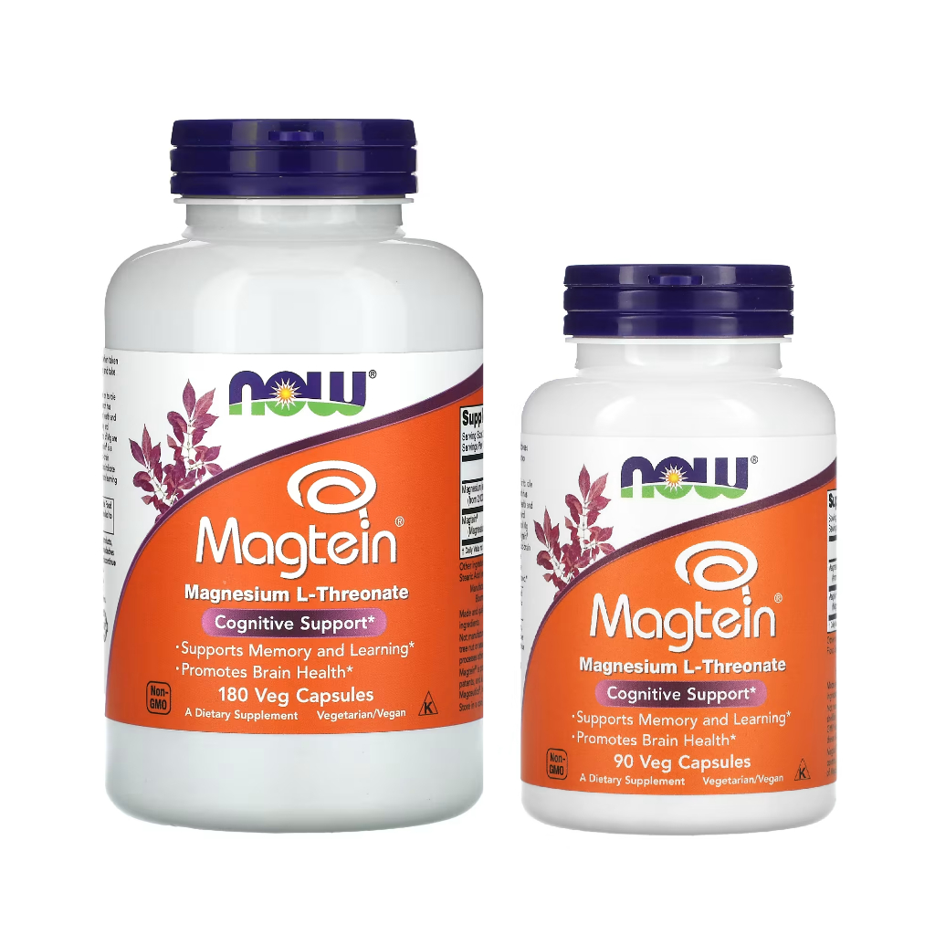 NOW Foods Magtein Magnesium L-Threonate 90 / 180 Veg Capsules | Shopee ...