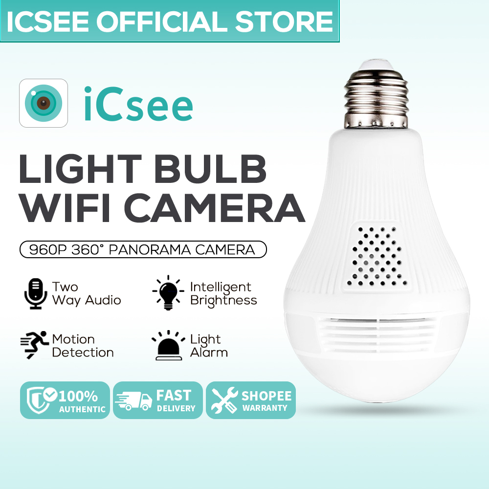 Icsee bulb hot sale camera setup