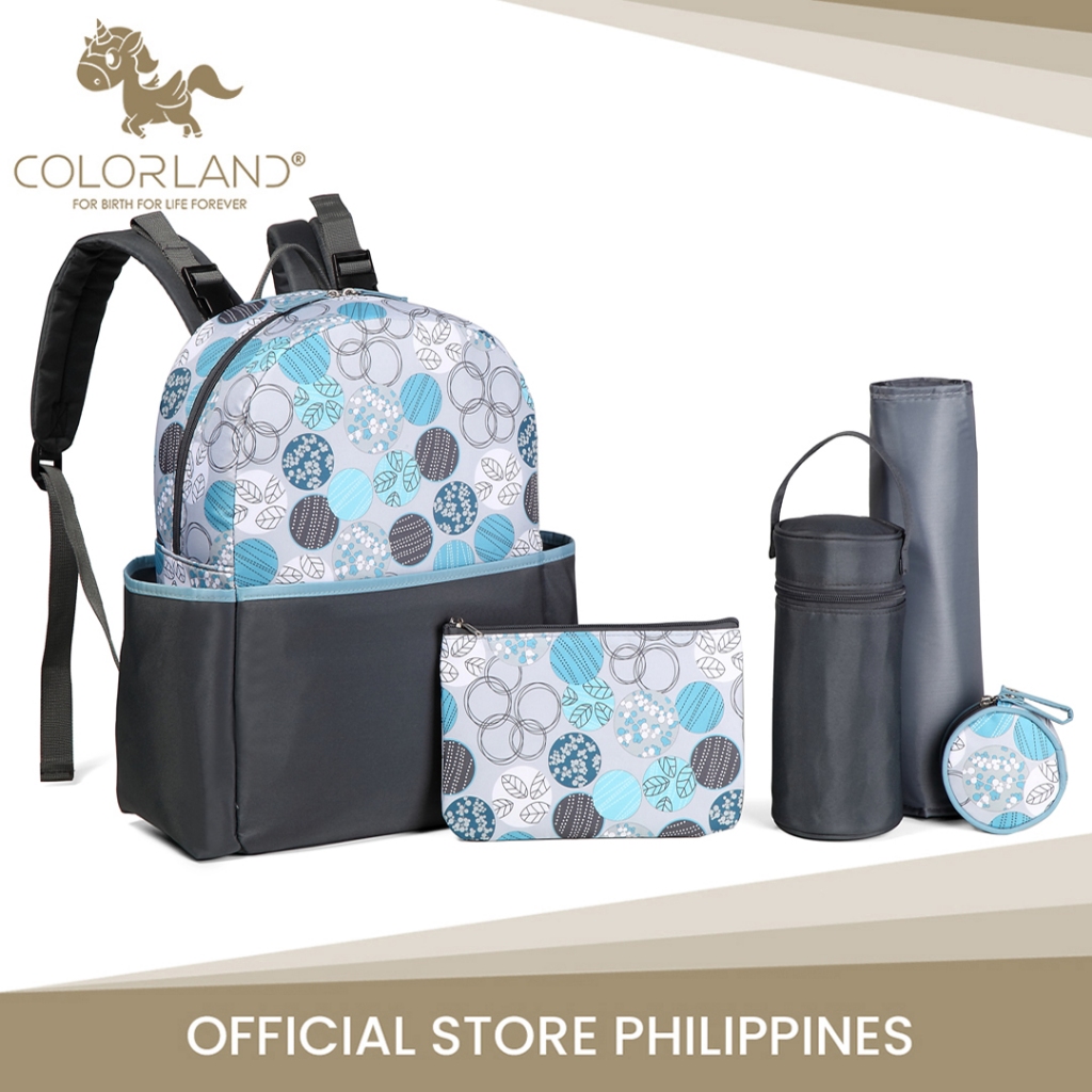 Colorland Magic 5 Piece Set Family Diaper Backpack (Grey Peaceful ...