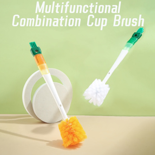 Three-in-one cup lid gap cleaning brush white 2 