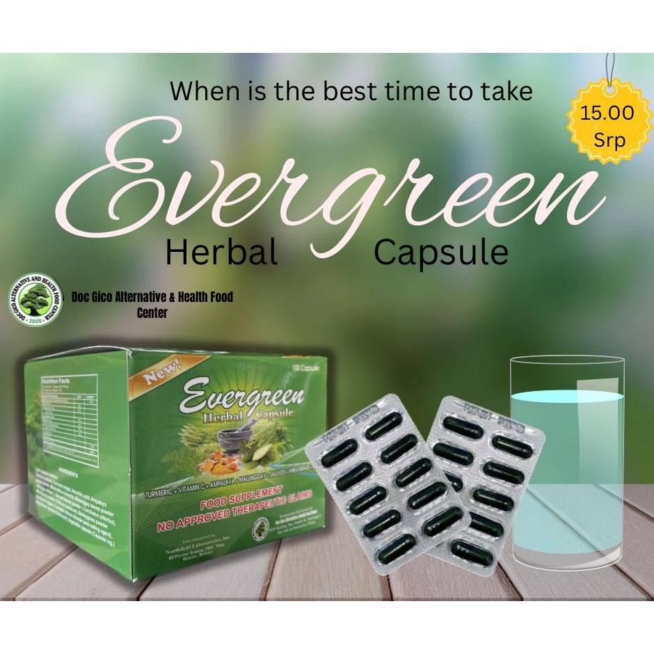 Evergreen Herbal Capsule (1Box 100 Capsules) Shopee Philippines