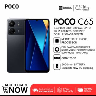 POCO C65 ( Black 128 6GB RAM )6.74 inch 50MP Dual Sim Helio G85 Global  version
