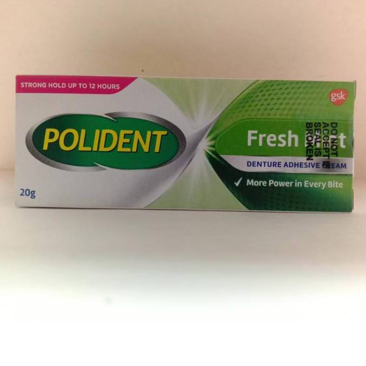 POLIDENT Denture Adhesive Cream 20g Fresh Mint Shopee Philippines