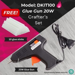 Hot Melt Glue Gun with Sticks 7mm x 200mm Electric 20w Mini Kids