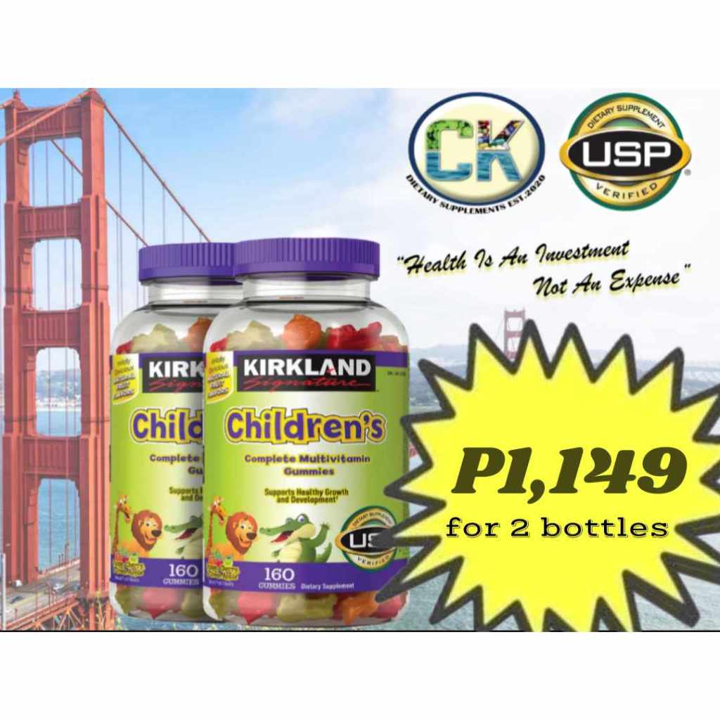 Kirkland Vitamins for Kids 160 Gummies (2 Bottles for P1,149