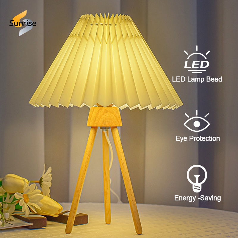 Bedside Lamp Best Lamp Shades For Bedroom LED Desk Lamp Pleated