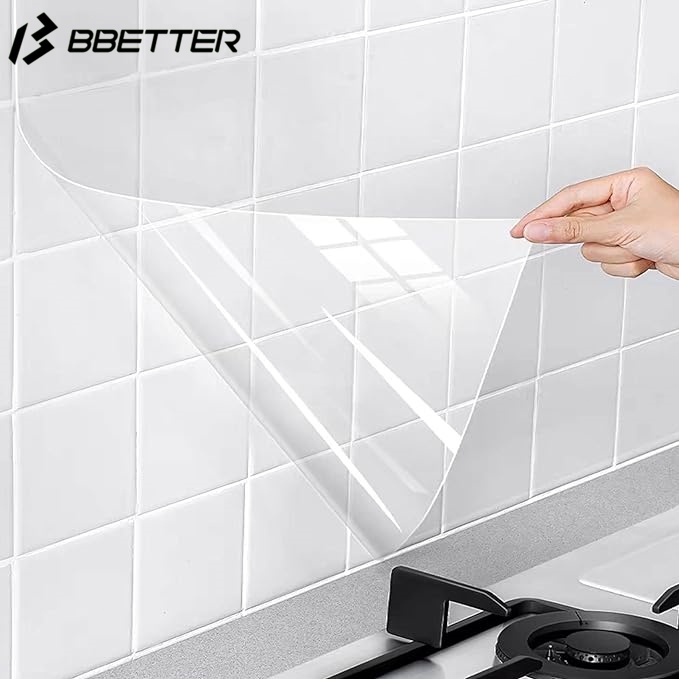 2M Oil Proof Wallpaper For Kitchen Electrostatic Adsorption Transparent ...