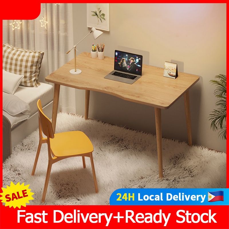 Wooden Laptop Desk Bedroom Black/Wood/White Color Workbench Office