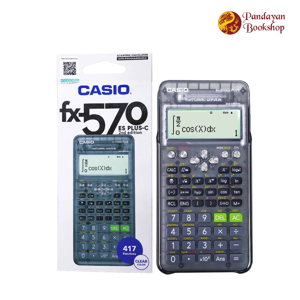 CASIO FX-570 ES PLUS-C 2ND EDITION CLEAR CASE