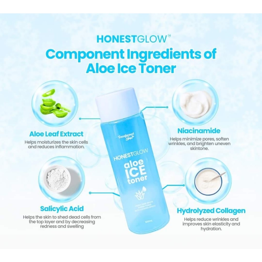 Honest Glow Aloe Ice Toner 100ml | Shopee Philippines