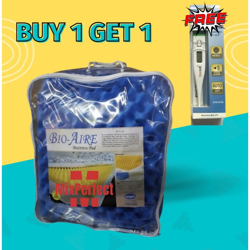 BioAire Egg Crate Anti Bedsore Mattress (36x75) (URATEX)(Blue