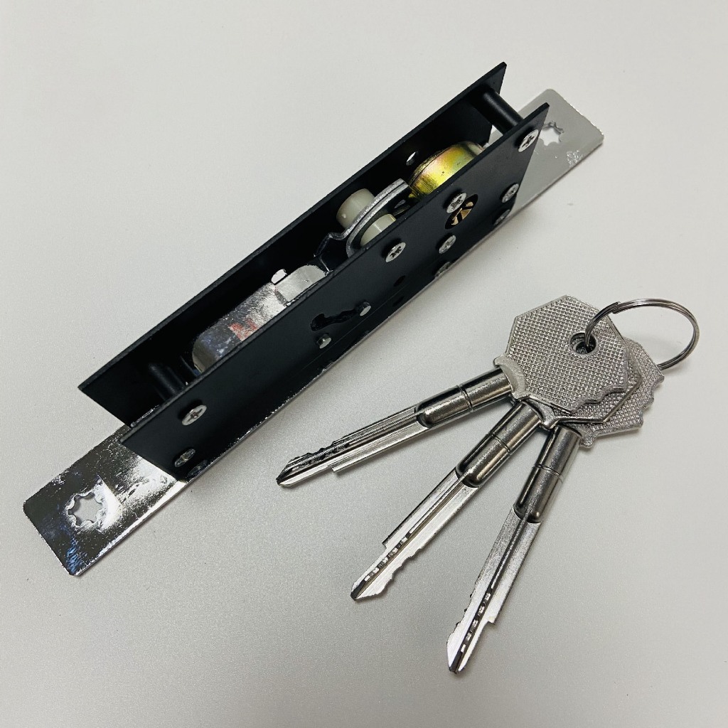 Sliding Door Hook Lock Aluminum Alloy Frame Door Hidden Lock Cross Key ...