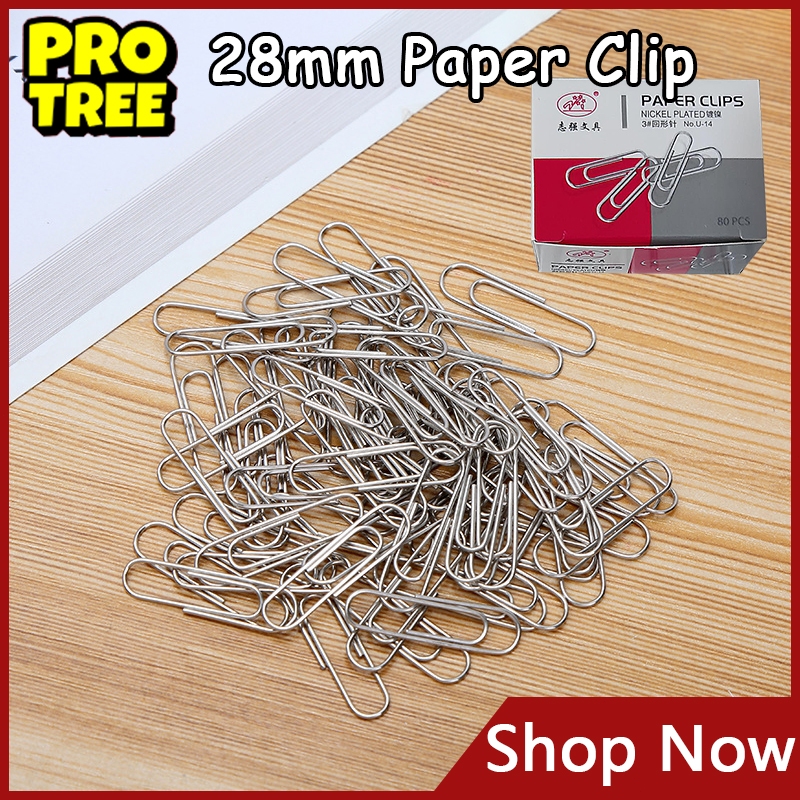 28mm 80 pcs/box Paper Clip mini small paper clip Document Organizing ...