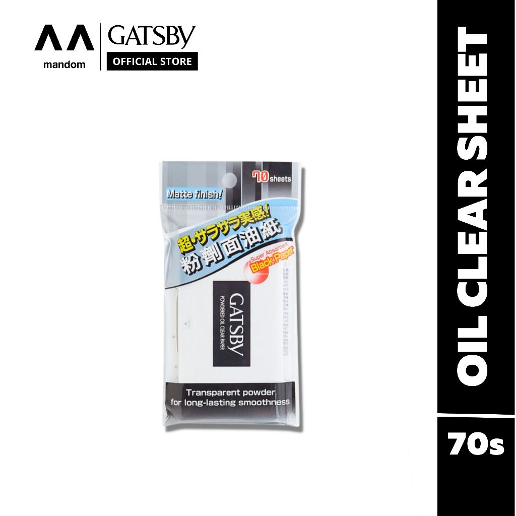 Gatsby Oil Clear Powdered Paper 70Sheets | Shopee Philippines