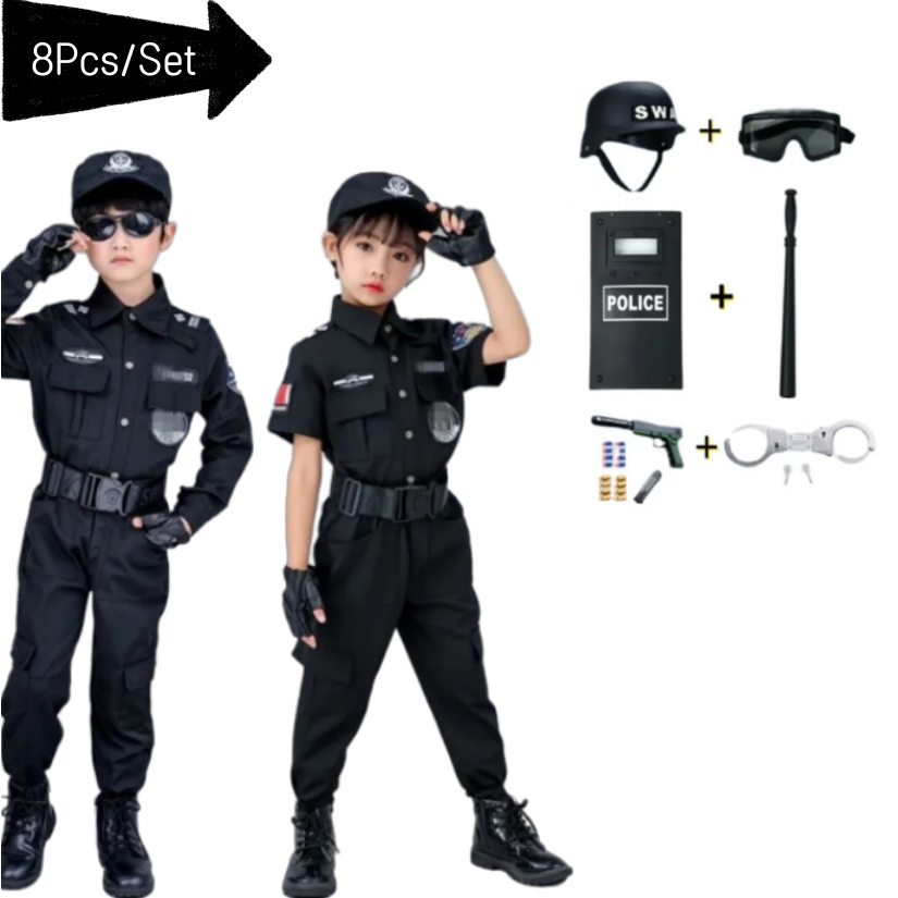 Police Costume For Kids Boys Girls Pulis Costume For Kids Children ...