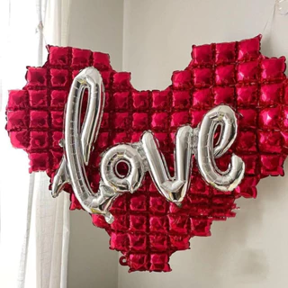 Party ornaments of plastic Heart Garland Hanging Swirl Valentines Decor  Balloon Wedding Birthday Marriage Proposal Party Supplies NO STRING (100  PCS