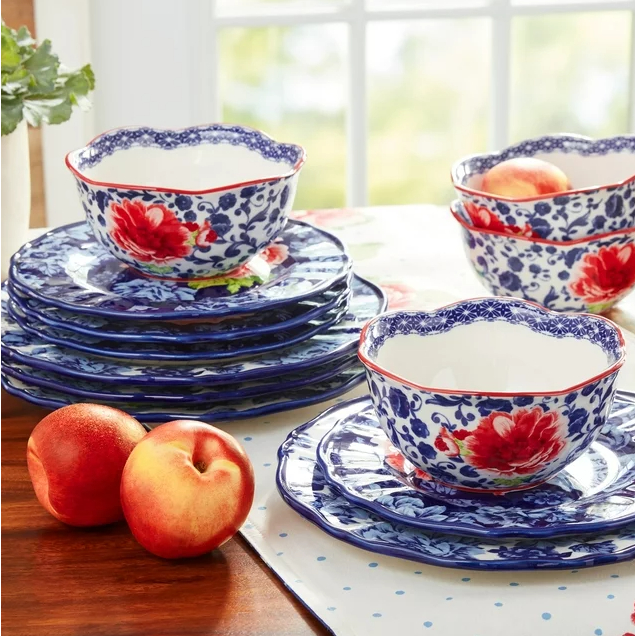 The Pioneer Woman Heritage Floral Dinner Plate ♥ La Seramika