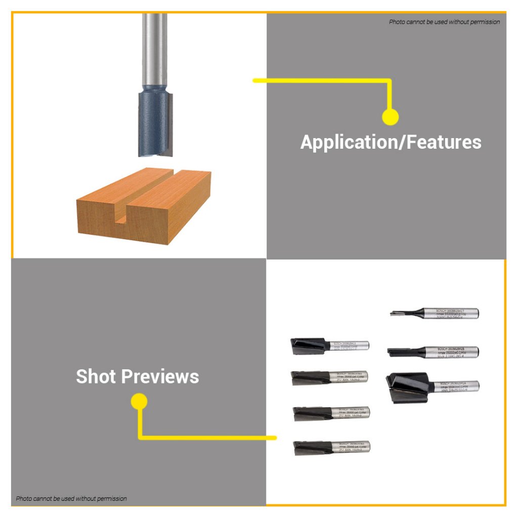 Bosch Router Straight Bit 1/4