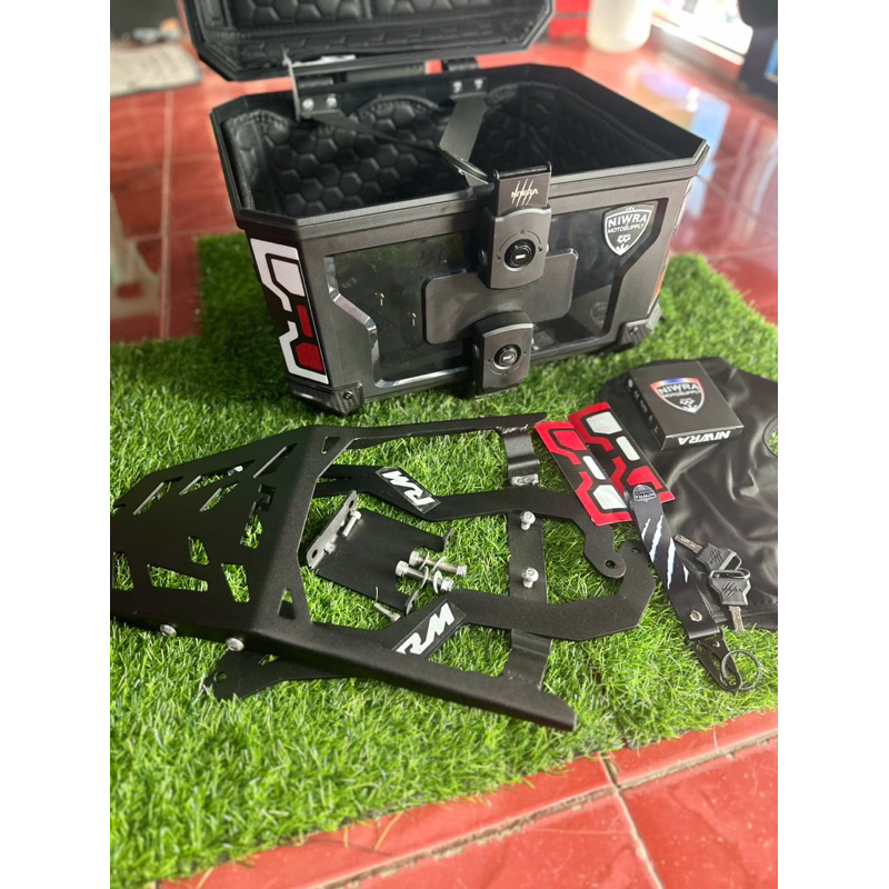 Aerox V2 Rm Rack With 45L Abs Niwra Raptor Hard Plastic | Shopee ...