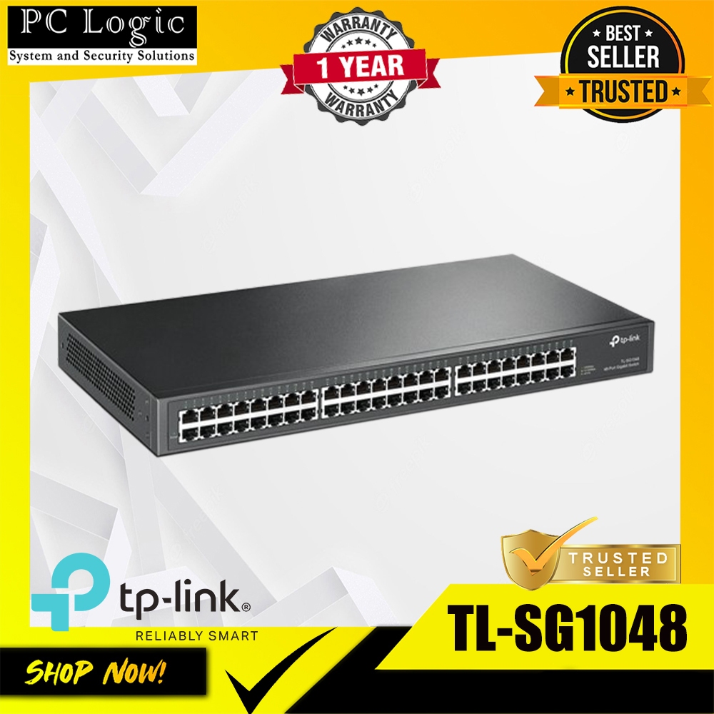 TLSG1048 48 PORT GIGABIT NETWORK SWITCH METAL RACK MOUNT 10/100/1000M TP-LINK TL-SG1048