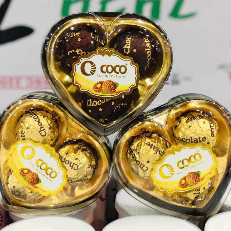 3 TUB HEART COCO HEART CHOCOLATE (3 HEART TUB) VALENTINES GIFT IDEA ...