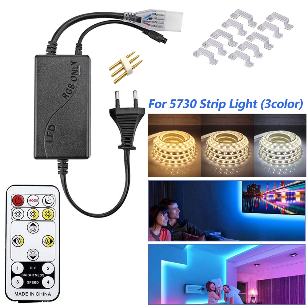 RGB led strip light driver remote Covelight Controller 10mm Pin 12V 2A ...