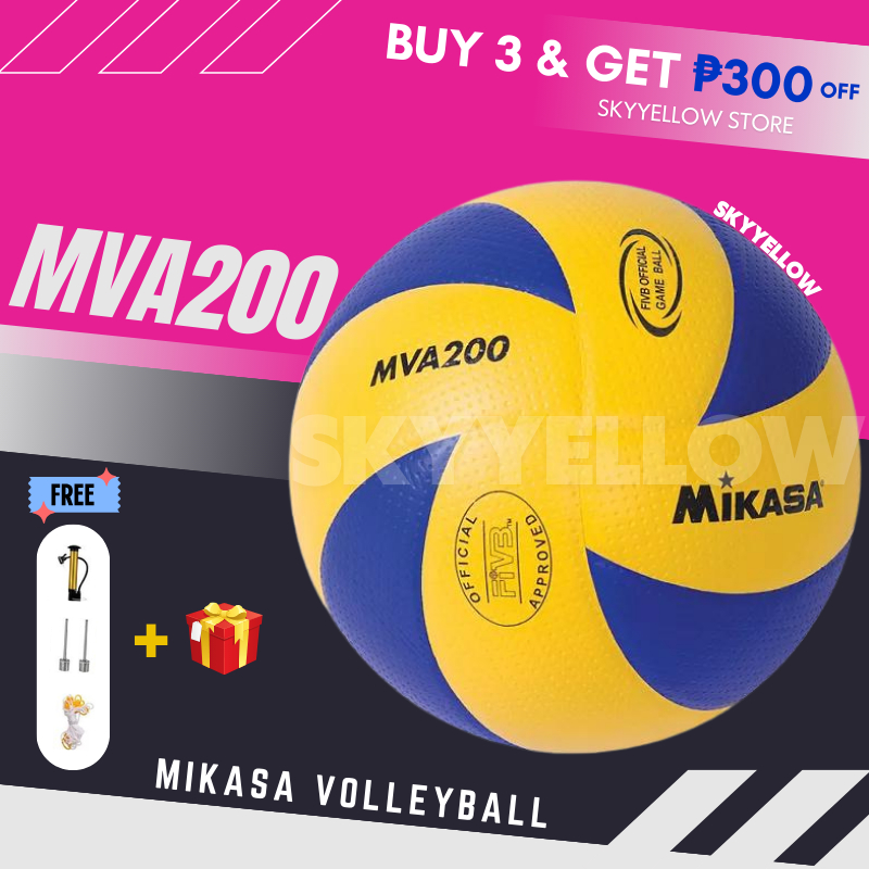 MIKASA MVA200 Volleyball FIVB Ball Size 5 Team Sport with Free Pump Pin