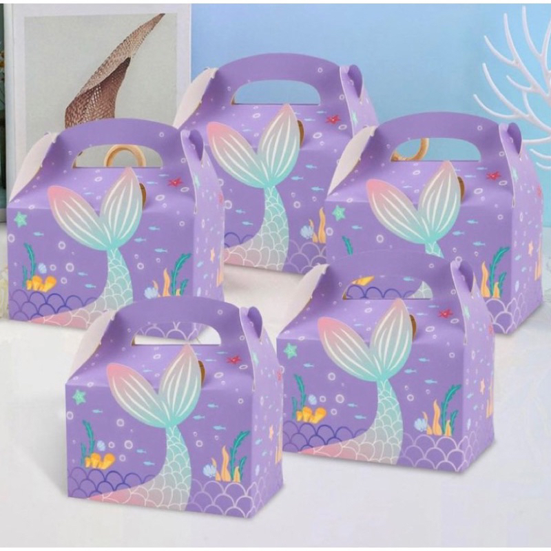 Mermaid Tail Box Candy Box Gift bags Sea Mermaid Theme lootbox mermaid ...