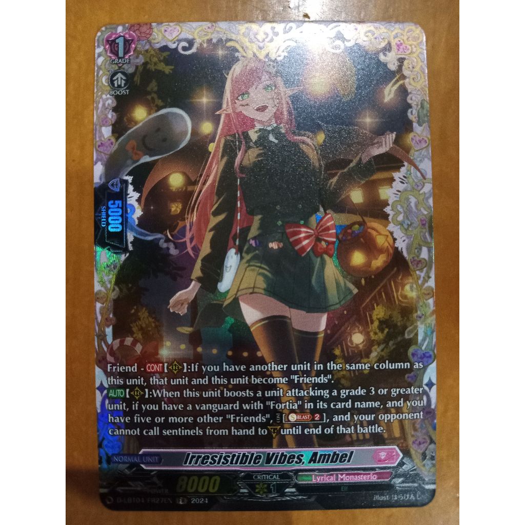 CFV Irresistible Vibes, Ambel Rare FR D-LBT04 Cardfight Vanguard ...