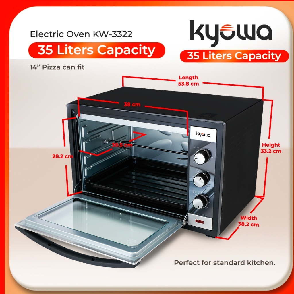 Kyowa by Winland 28L / 35L Electric Oven for Baking w/ Rotisserie