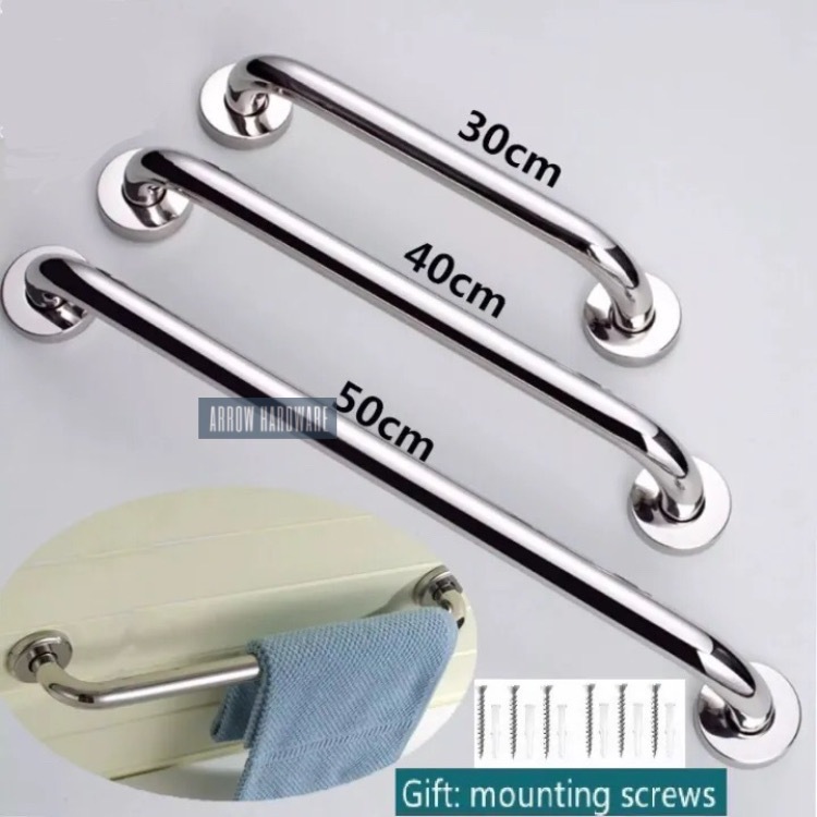 305mm Grab Handle Polished Grip Stainless Steel Ha... - Grandado