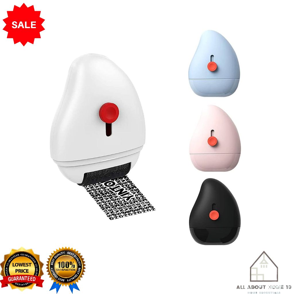 2 in 1 Identity Protection Privacy Roller Stamp W/ Mini Cutter - RANDOM ...