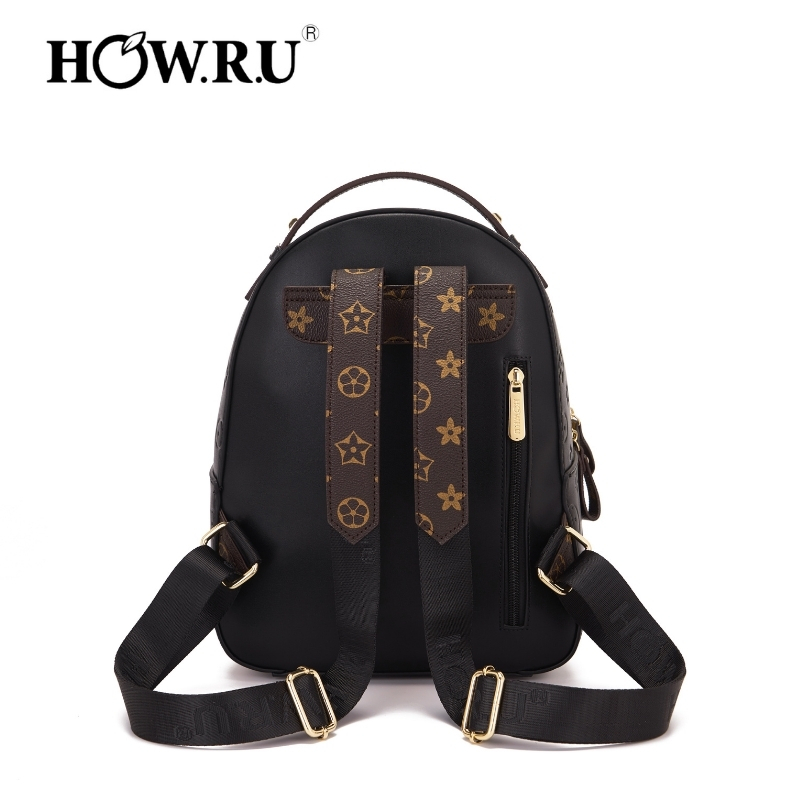 HOW.R.U Bags Authentic Quality Large Capacity PU Leather Woman Back ...