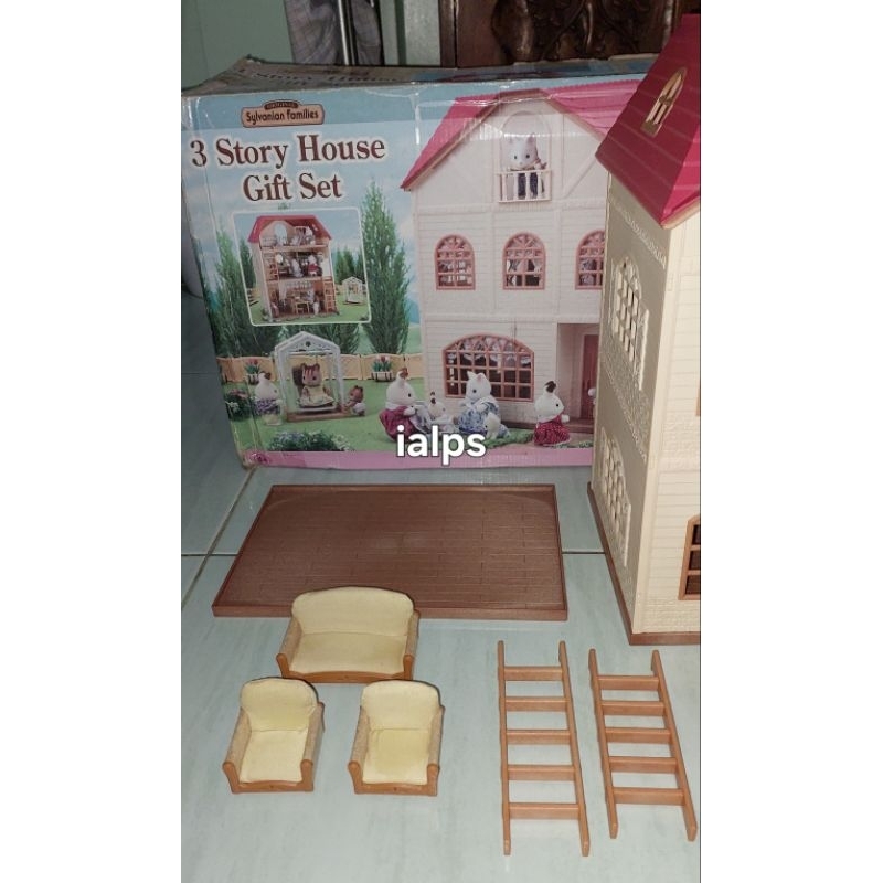 Sylvanian Families 3 Story House with Original Box and Accessories Shopee Philippines