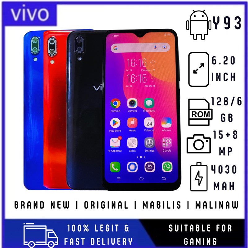 Vivo Y93 128 Gb 6gb Ram Mabilis Pang Gaming Original Mobile