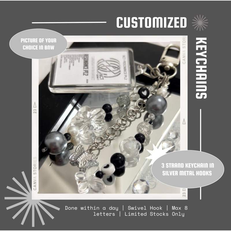 Custom Personalized Keychains / Keyrings V2 for binders, collect books ...
