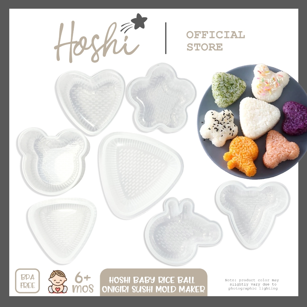 Hoshi Baby Solo Rice Ball Onigiri Maker, Onigiri Sushi Mold Bento Food
