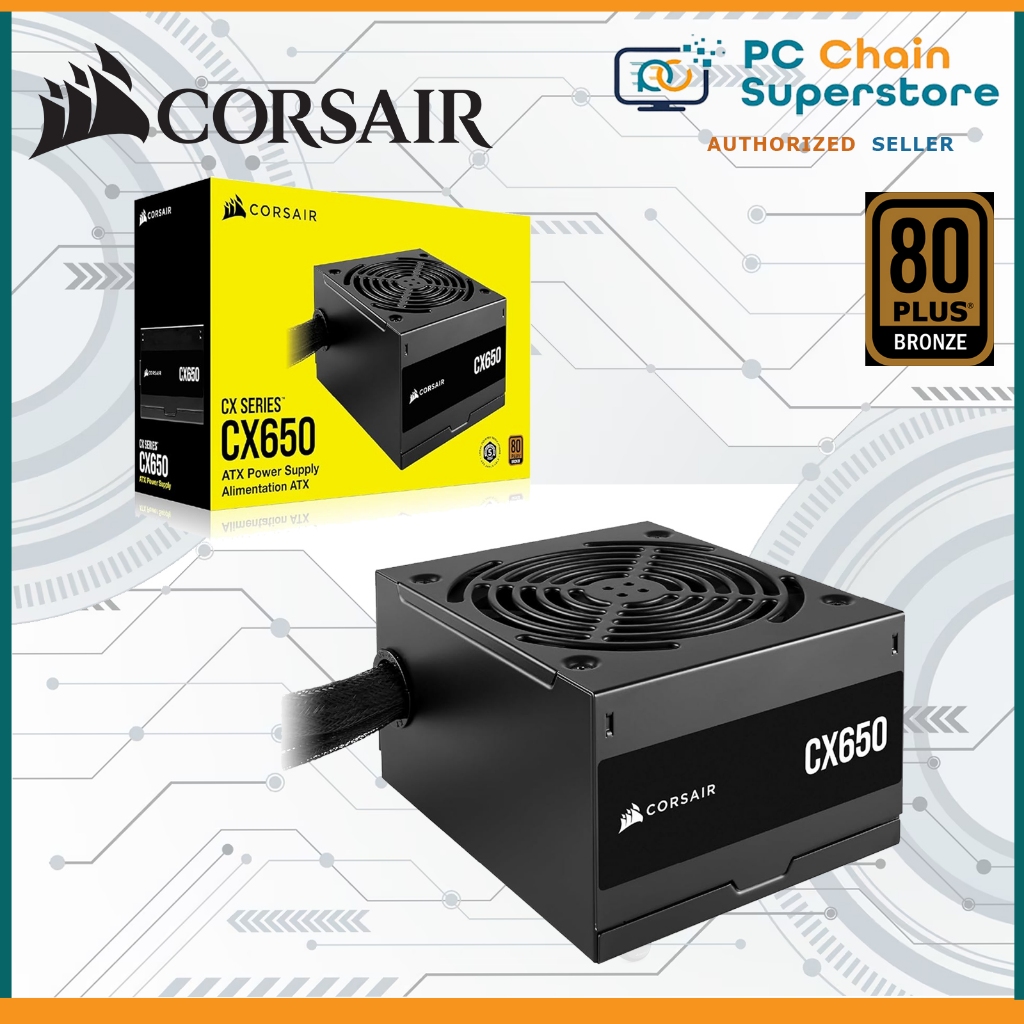 Corsair CV650 / CX650 650W 80+ Bronze Certified ATX Power Supply ...