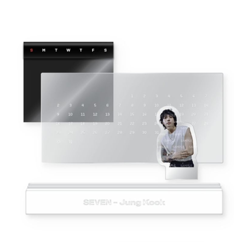 BTS JK Jungkook Seven Acrylic Stand Calendar Official | Shopee
