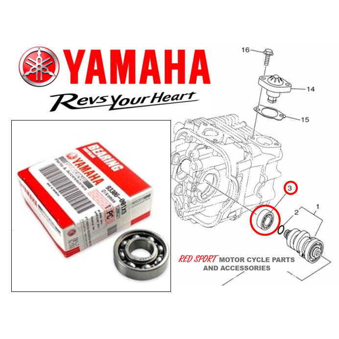 CAMSHAFT BEARING MIO I 125 / MIO SOUL I 125 YAMAHA GENUINE PARTS Shopee Philippines