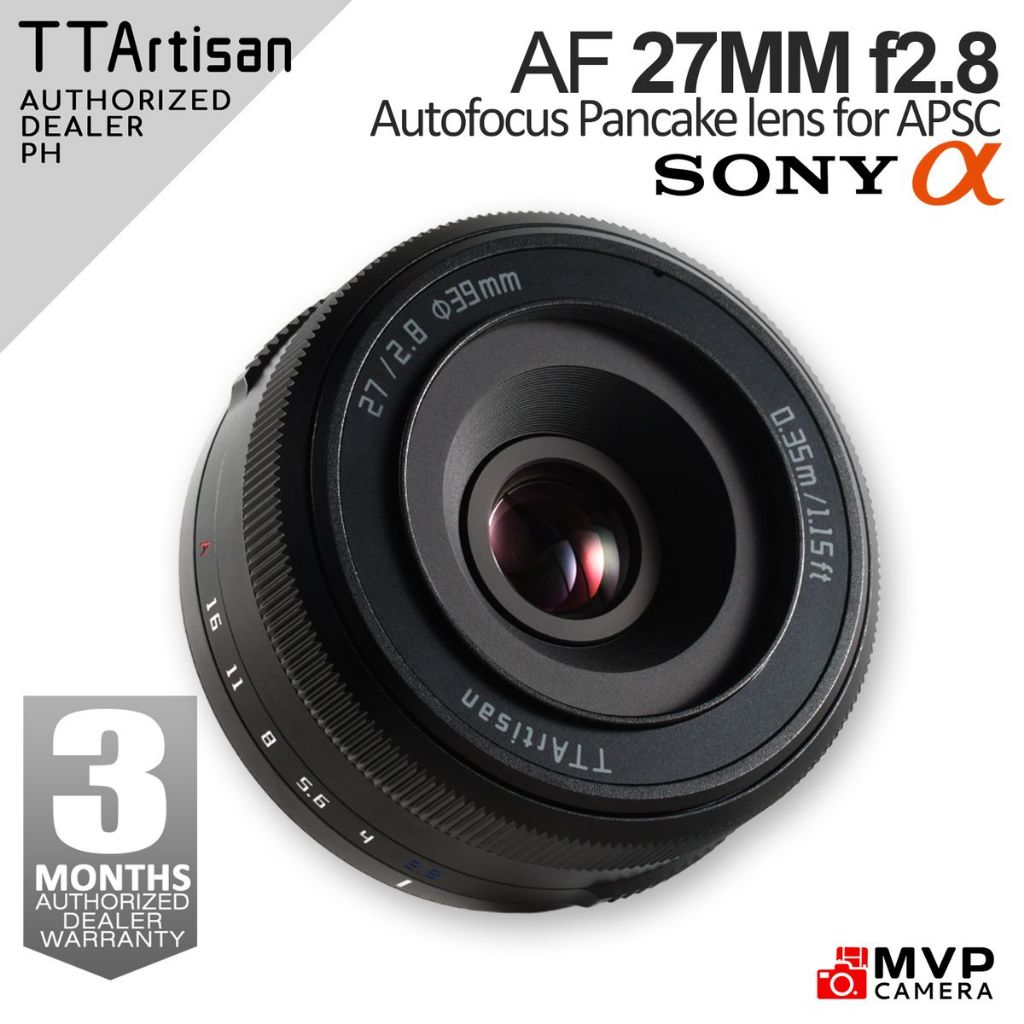 [OFFICIAL PH] TTARTISAN 27mm F2.8 AF Autofocus Pancake Lens Sony Emount APSC TT ARTISANS Square