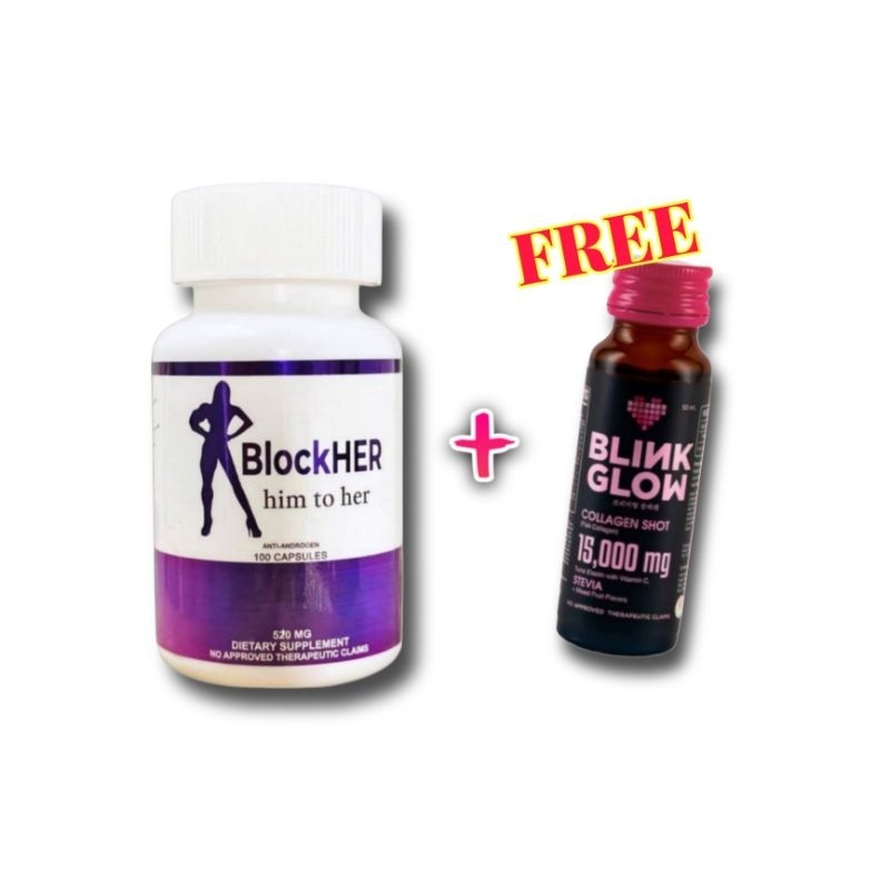 BlockHER 100 Capsule Supplement with Free Collagen | Shopee Philippines
