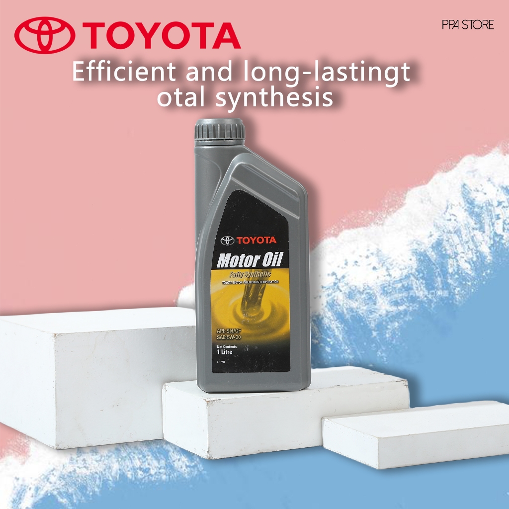 Toyota Genuine Motor Oil Full Syntheti SAE 5W30 1L API SN/CF allpurpose engine oil Shopee