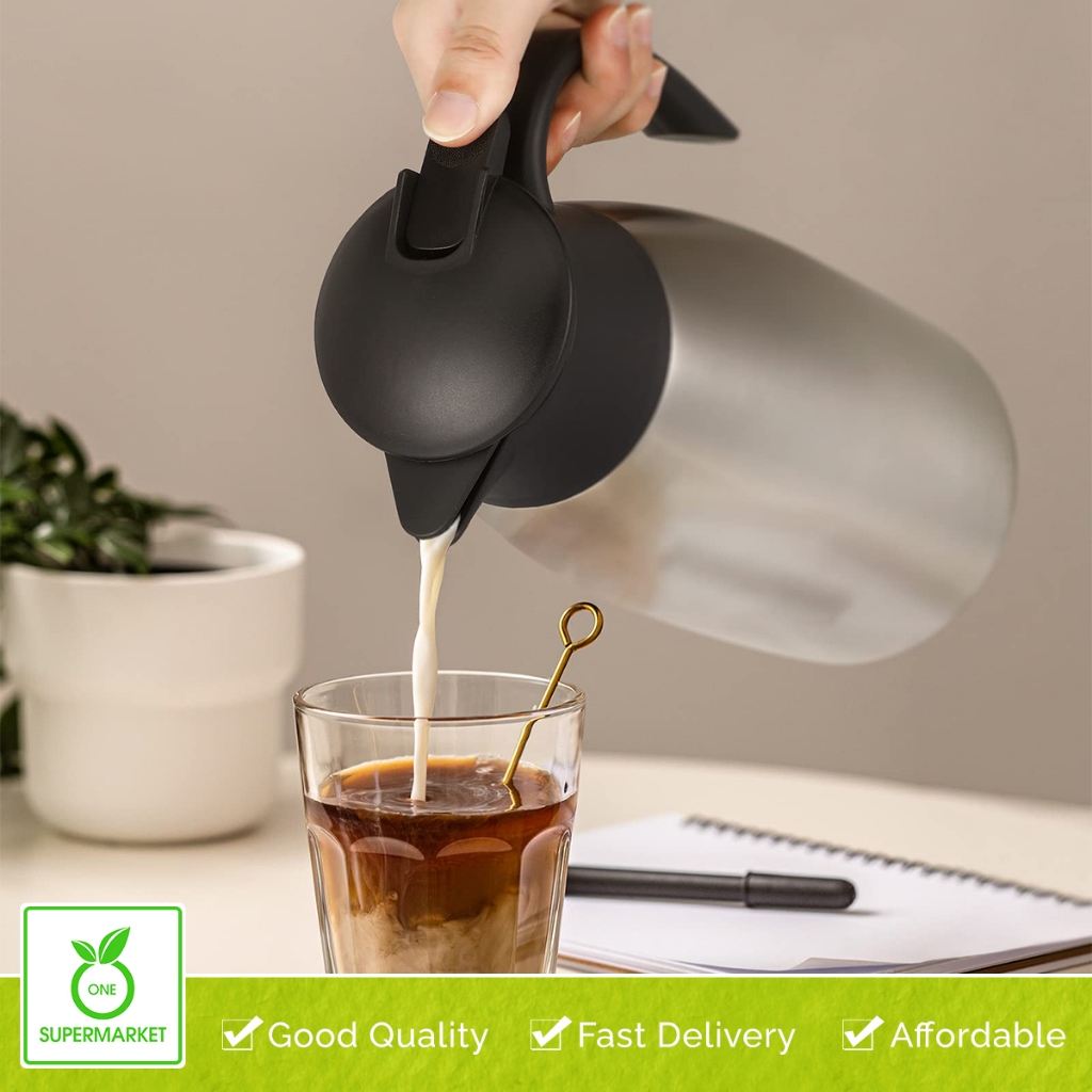 2.0L Stainless Steel Vacuum Flask Household Hot Water Coffee Jug