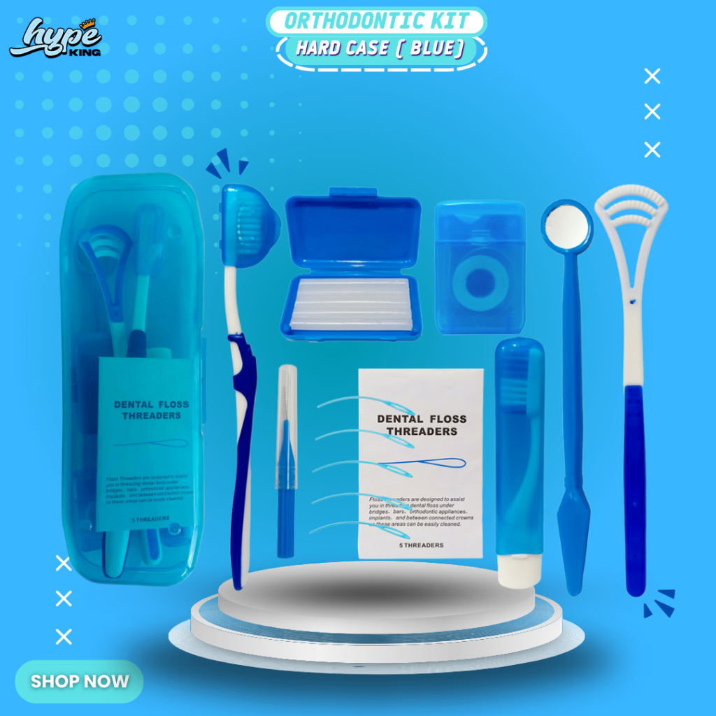 Ortho kit orthodontic toothbrush travel toothbrush ortho wax tongue scraper dental floss