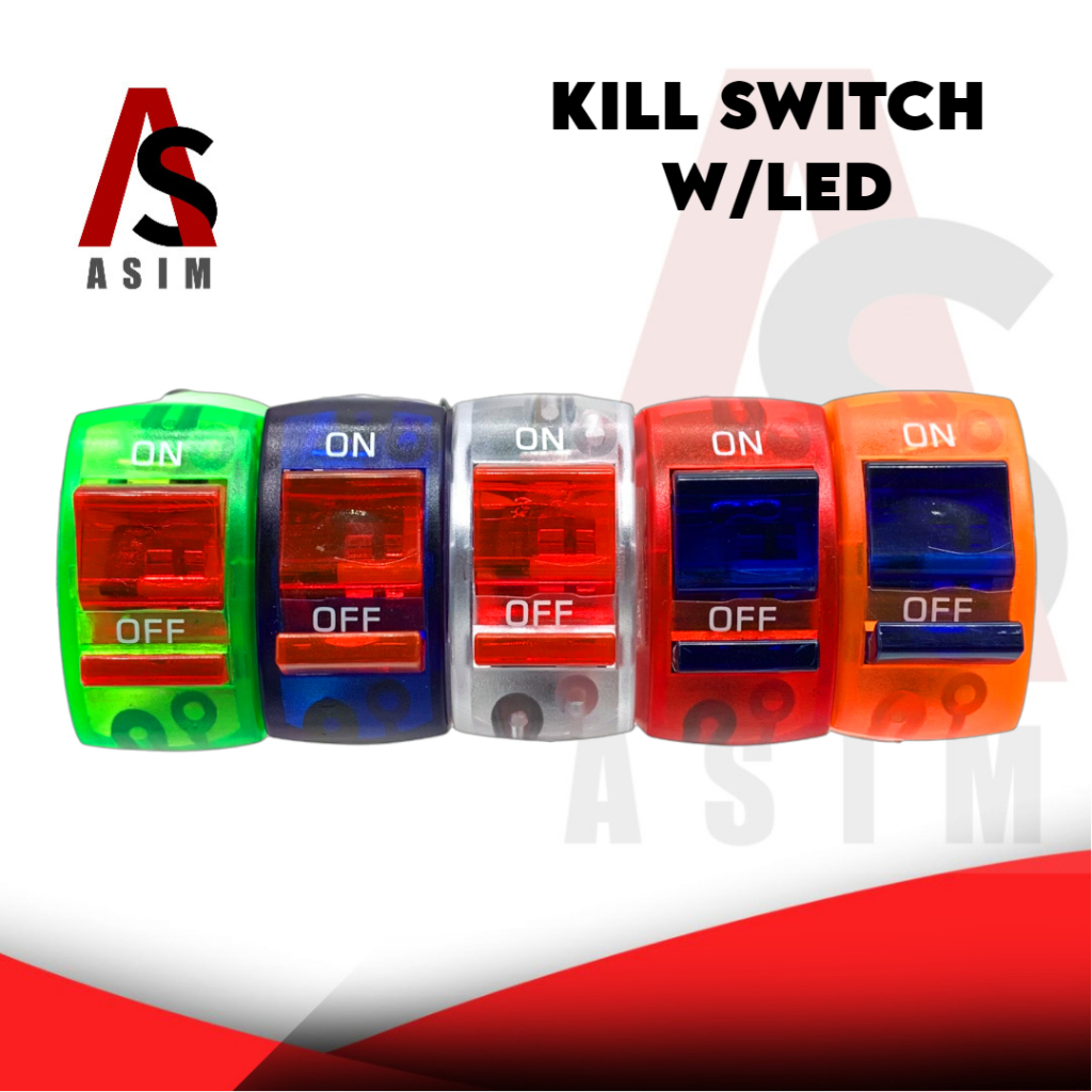 ASIM MOTORCYCLE ON OFF KILL SWITCH W/LED UNIVERSAL 12V | Shopee Philippines