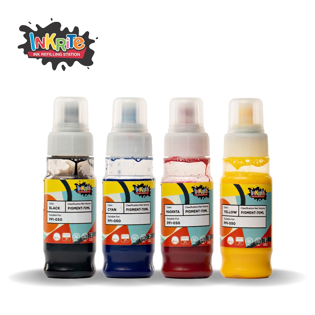 Inkrite Pigment Ink for Canon PFI-050 imagePROGRAF TC-20 TC-20M ...
