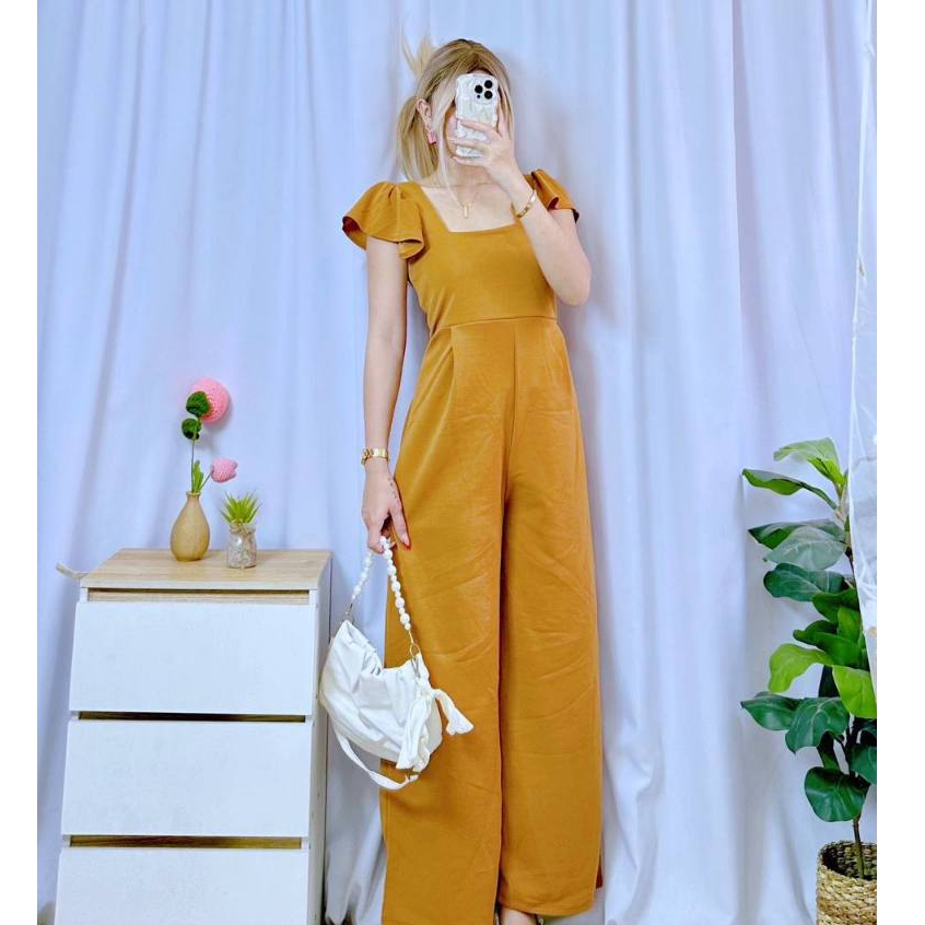 Formal yellow jumpsuit clearance