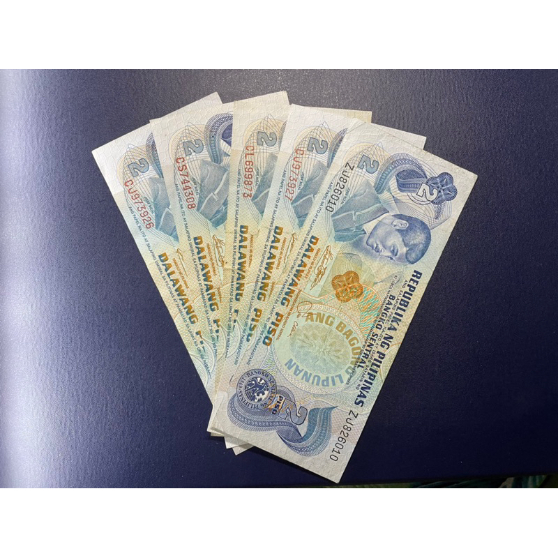 2PHP JOSE RIZAL ABL VINTAGE BLUE BILL/SOLD PER PC | Shopee Philippines
